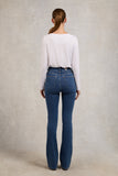 High Rise Flared Jean (Denim)