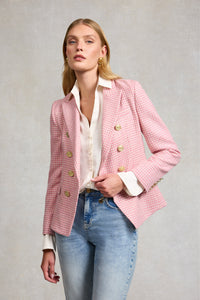 Knightsbridge Blazer (Light Pink Puppytooth)