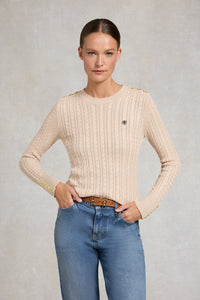 Seattle Cable Crew Knit (Oatmeal)