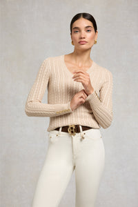 Seattle V-Neck Knit (Oatmeal)