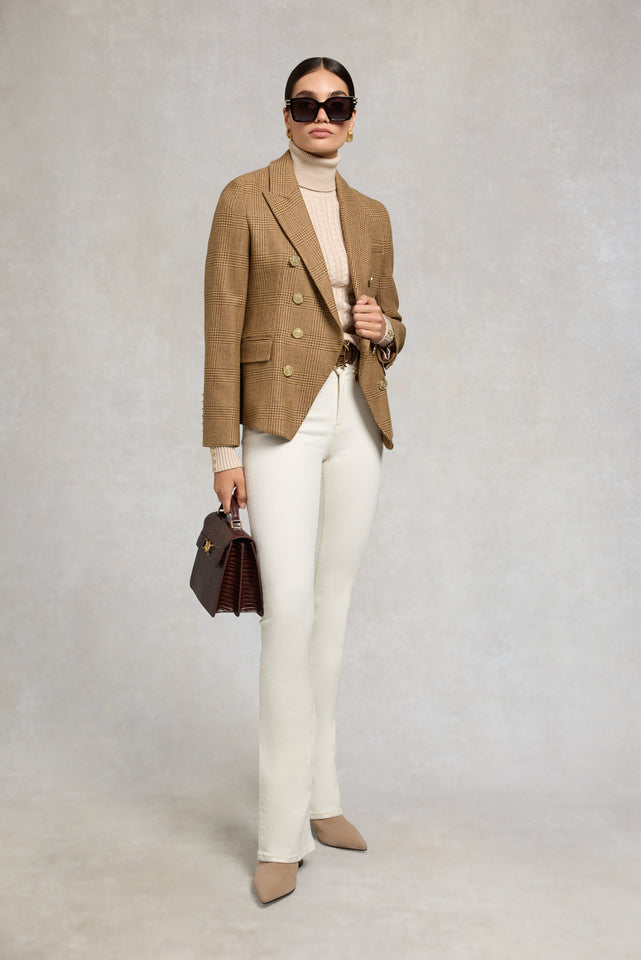 Seattle Roll Neck Cable Knit (Oatmeal)