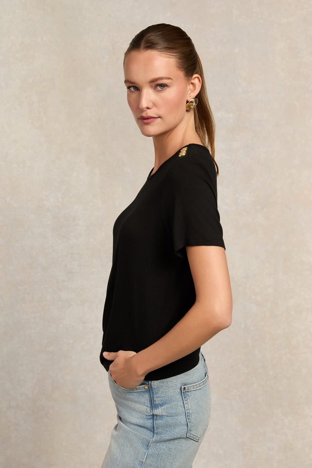 Relax Fit Crew Neck Tee (Black)