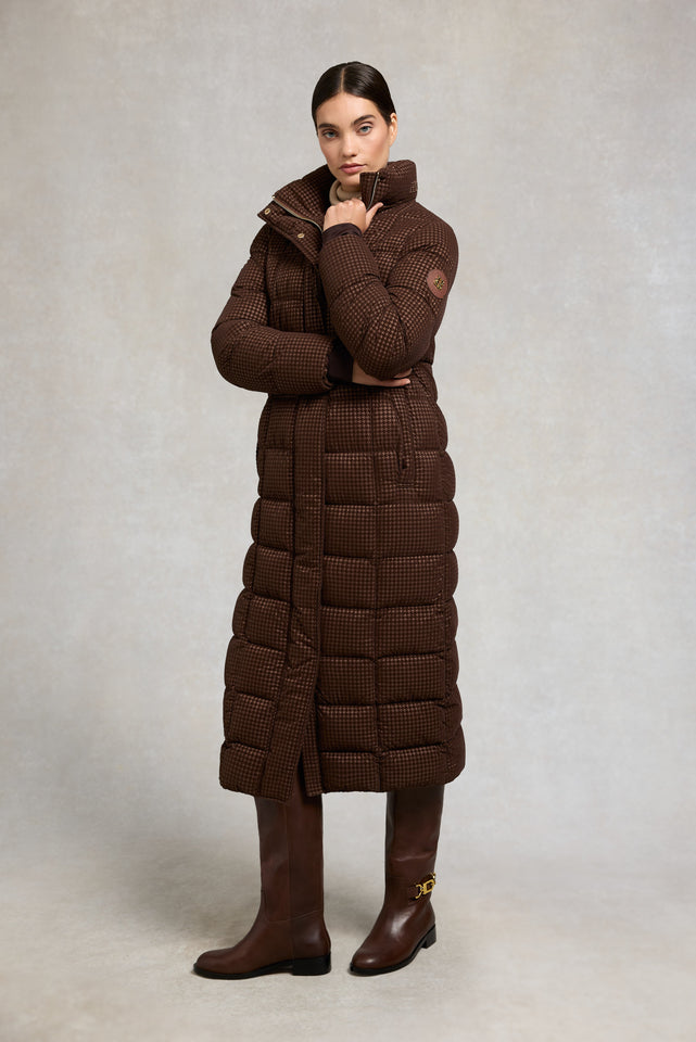 Crawford Longline Coat (Cocoa Mini Flock)