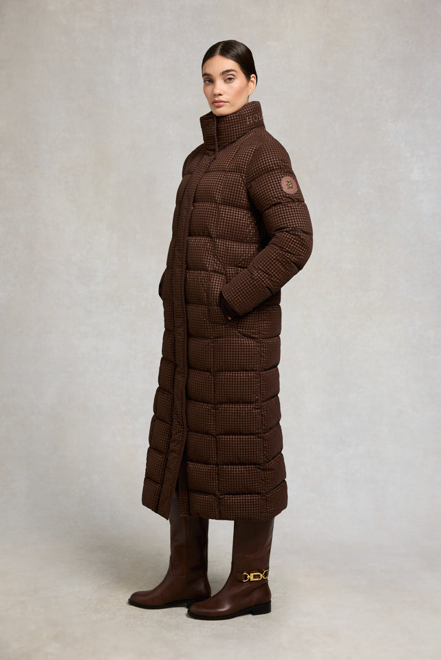 Crawford Longline Coat (Cocoa Mini Flock)