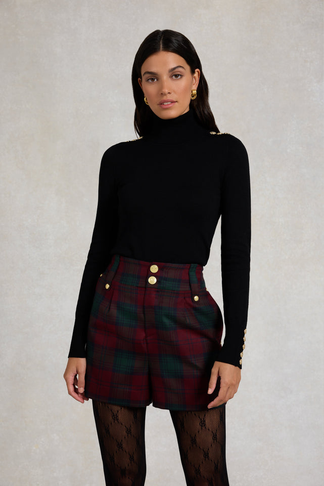 Luxe Tailored Short (Mulberry Tartan)