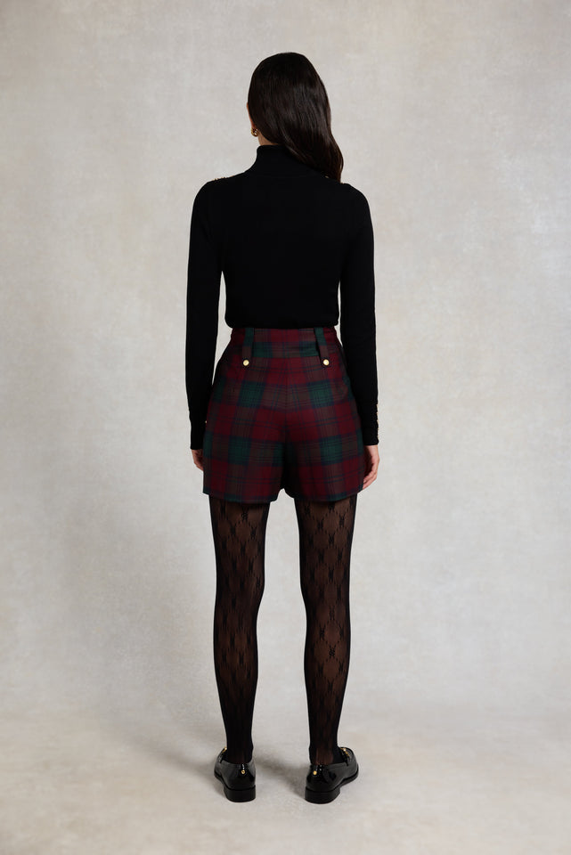 Luxe Tailored Short (Mulberry Tartan)