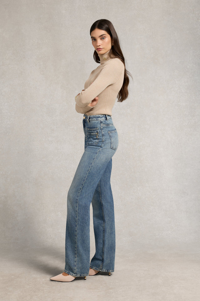 Jessica Straight Jean (Aged Indigo)