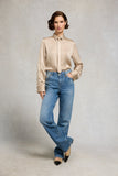 Georgina Satin Shirt (Champagne)