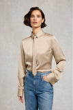 Georgina Satin Shirt (Champagne)