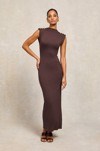 Harper Maxi Dress (Chocolate)