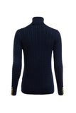 Seattle Roll Neck Cable Knit (Ink Navy)