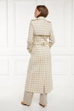 Full Length Marlborough Trench Coat (Camel Houndstooth)