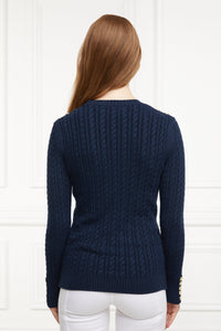 Seattle Cable Crew Knit (Ink Navy)
