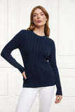 Seattle Cable Crew Knit (Ink Navy)