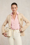 Classic V-Neck Blouse (Pink Stripe)