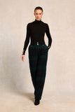 High Waisted Straight Trouser (Blackwatch)