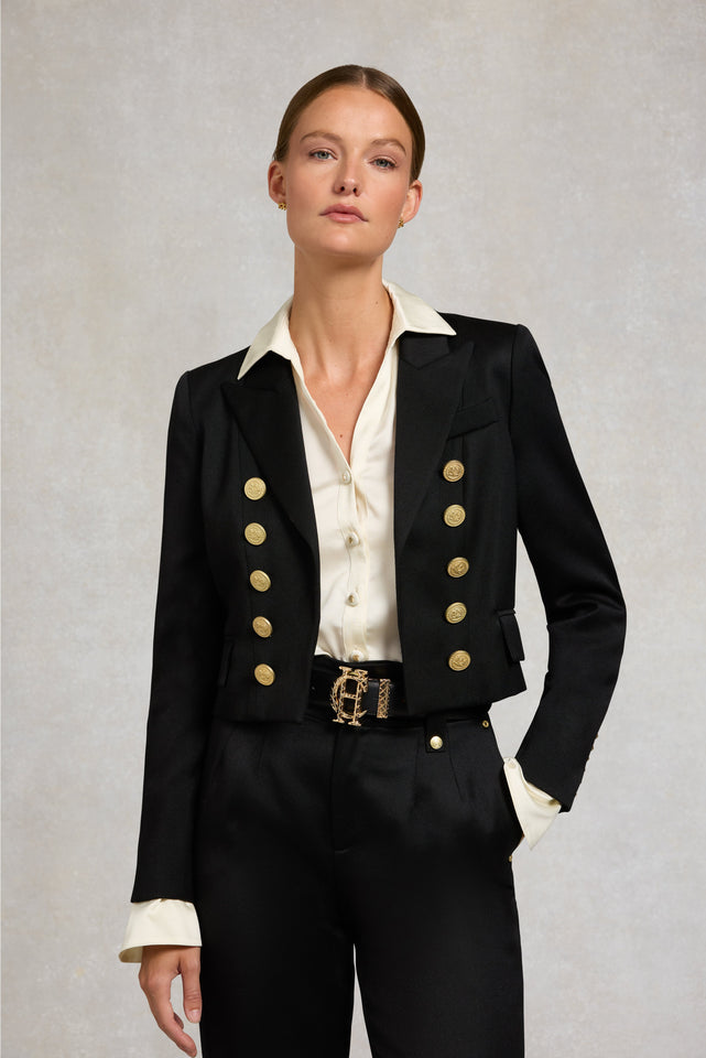 Brompton Jacket (Black Barathea)