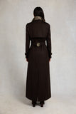 Full Length Marlborough Trench Coat (Chocolate Pinstripe)