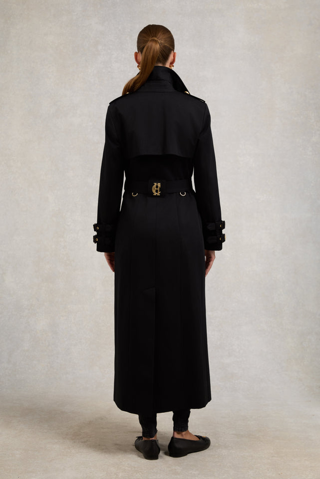 Gatcombe Full Length Trench Coat (Black)