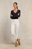 High Rise Slim Jean (White)
