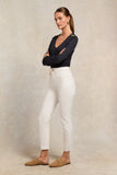High Rise Slim Jean (White)