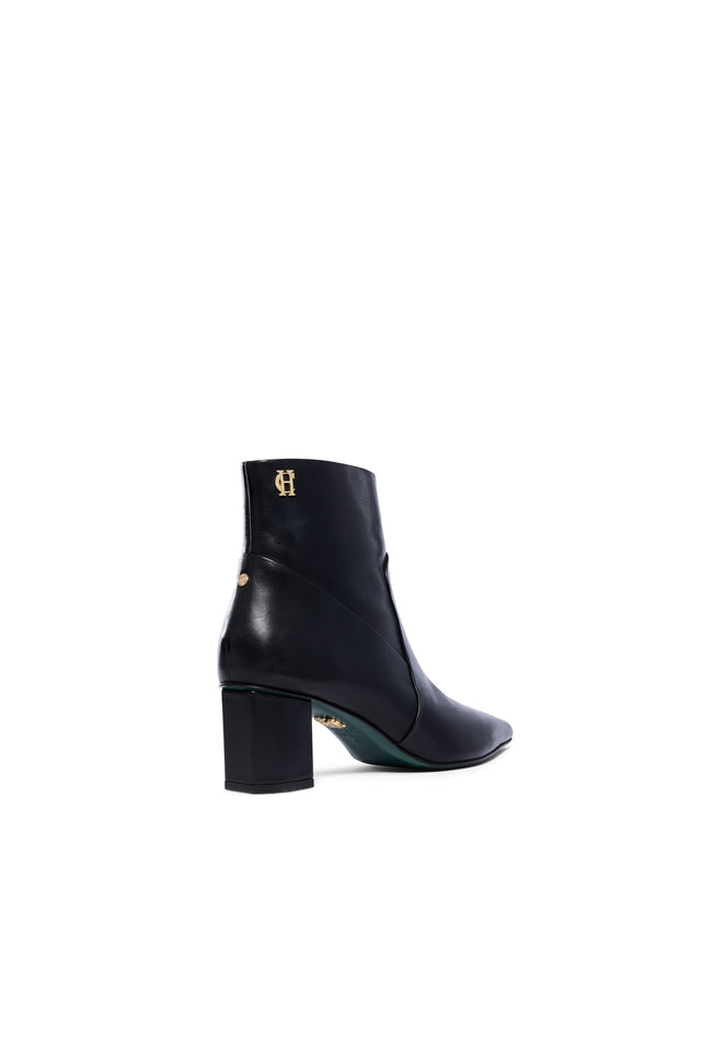 Regency Mid Heel Ankle Boot (Black)