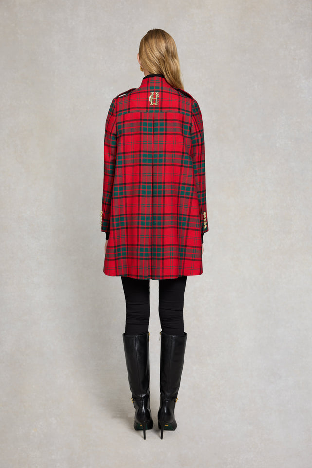 Highbury Cape Coat (Red Tartan)