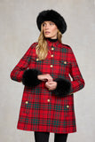 Highbury Cape Coat (Red Tartan)