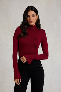 Lucy Essential Roll Neck (Wine)