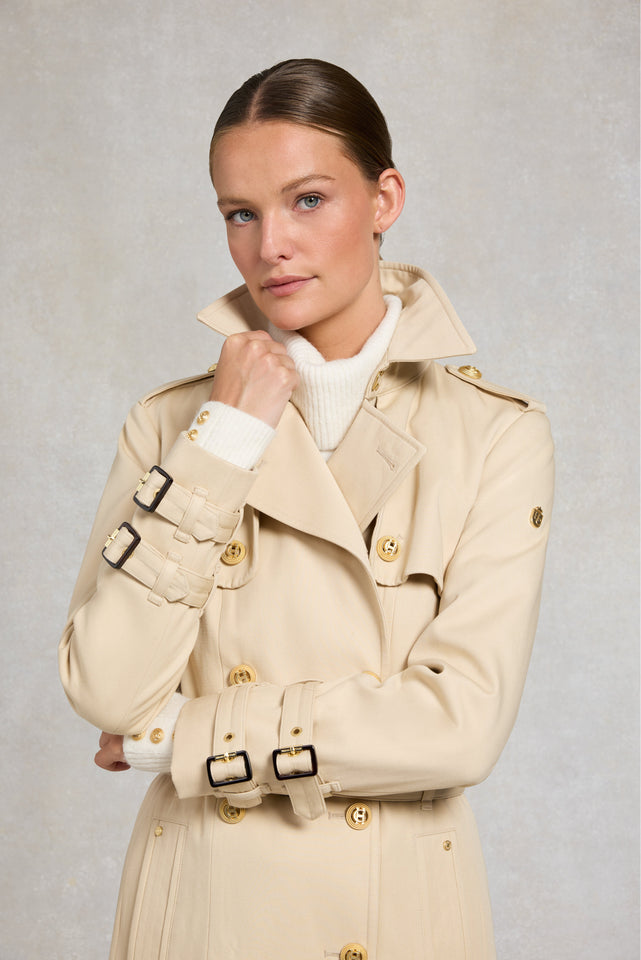 Gatcombe Full Length Trench Coat (Stone)