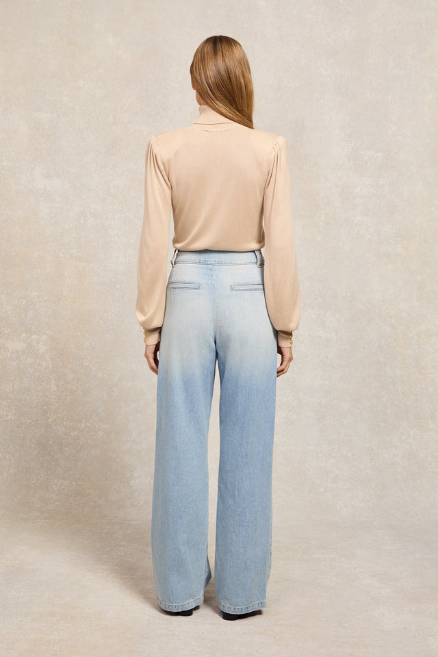 Tailored Wide Leg Jean (Vintage Indigo)