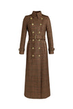 Full Length Marlborough Trench Coat (Clarence Check Merlot)
