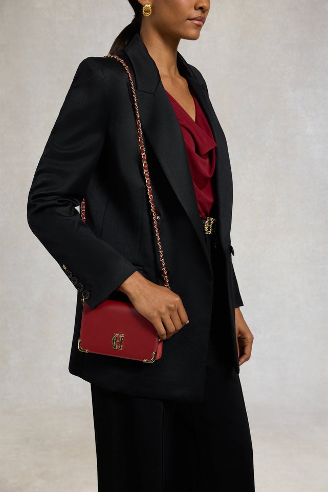 Kensington Crossbody Bag (Deep Red Leather)