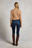 Seattle Roll Neck Cable Knit (Dark Camel Marl)
