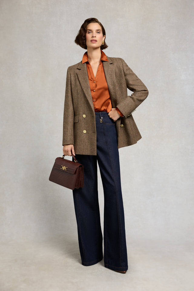 Annie V-Neck Shirt (Copper)