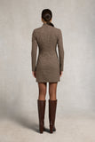 Cara Country Mini Dress (Mocha Houndstooth)