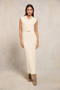 Evie Knit Maxi Dress (Natural)