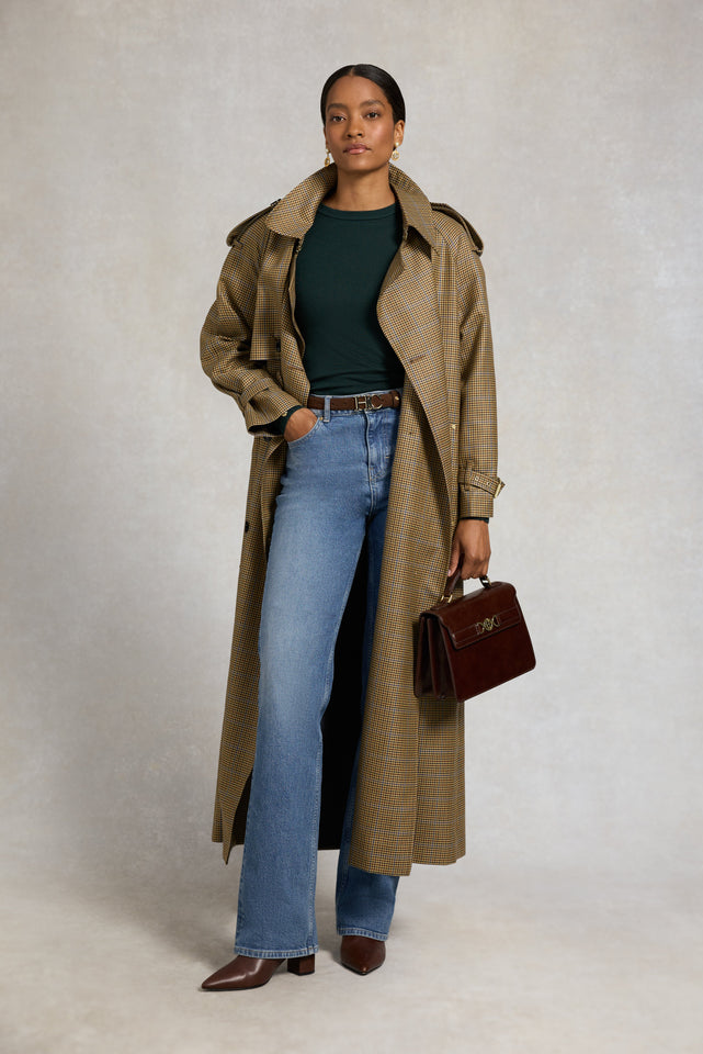 Buttoned Knit Crew Neck (Deep Emerald)