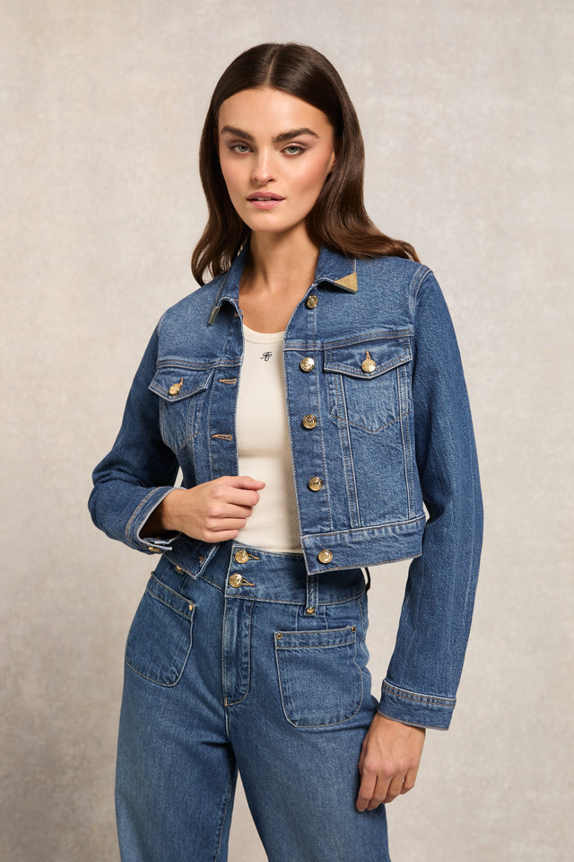 Denim Bomber Jacket (Vintage Indigo)