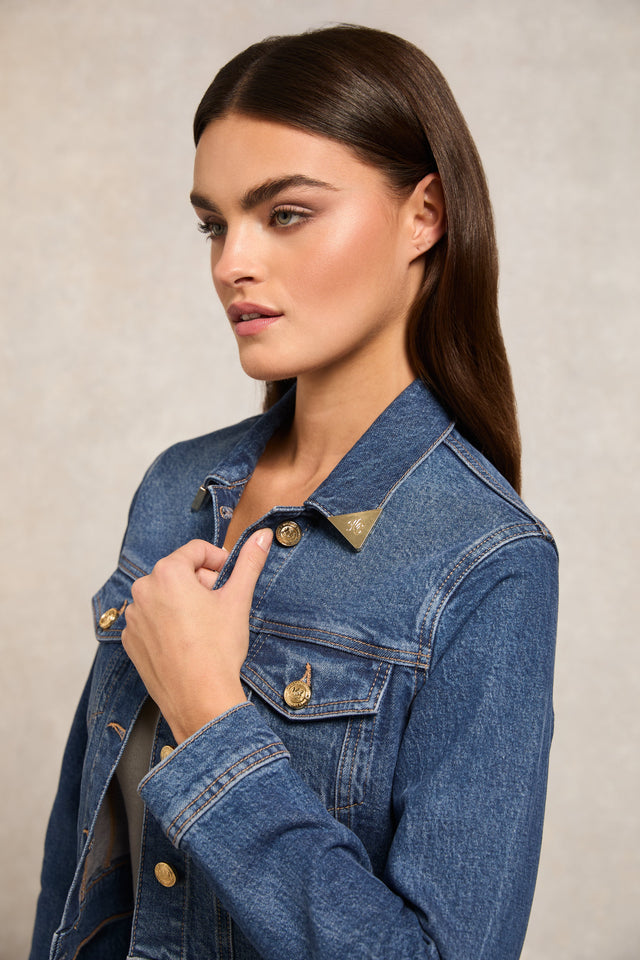 Denim Bomber Jacket (Vintage Indigo)