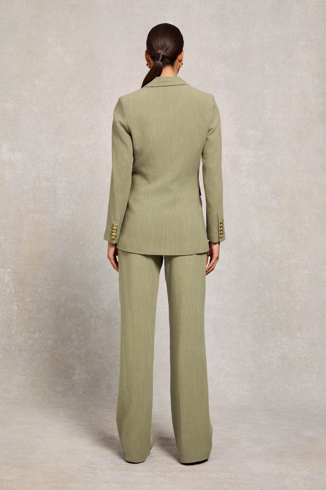 Double Breasted Blazer (Sage Linen)