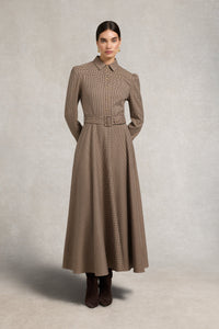 Heritage Dress (Coffee Gingham)
