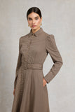 Heritage Dress (Coffee Gingham)