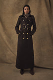 Full Length Marlborough Trench Coat (Chocolate Pinstripe)