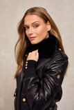Sloane Leather Bomber (Black)