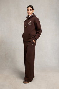 Relaxed Fit Script Hoodie (Walnut)