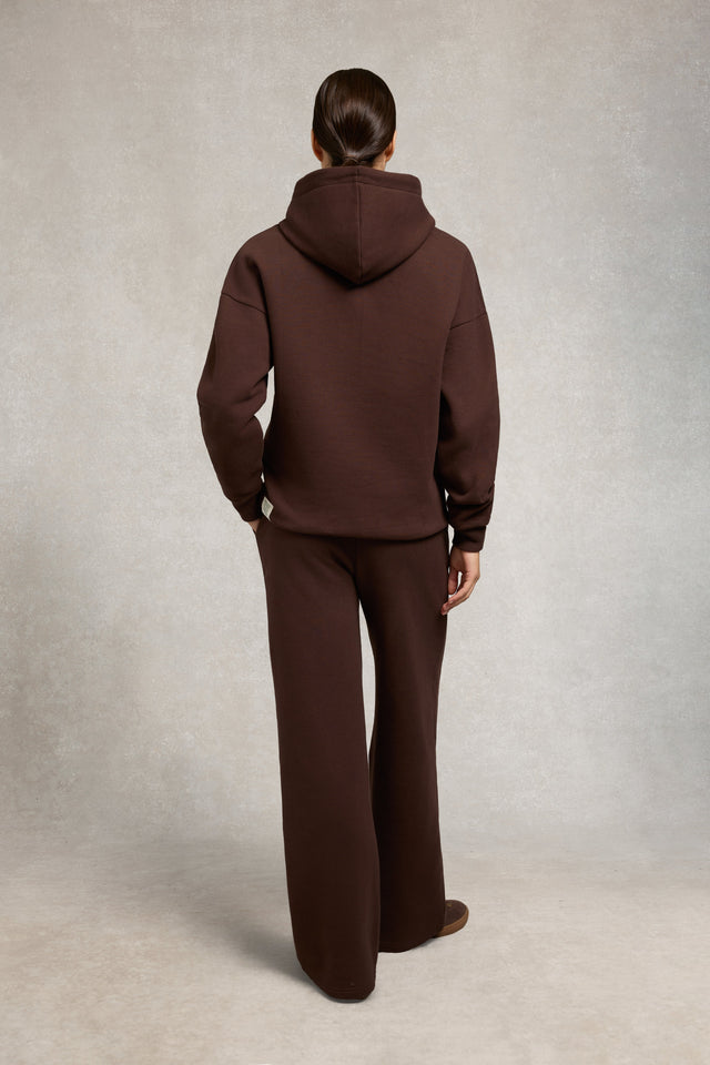 Relaxed Fit Script Hoodie (Walnut)