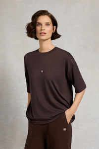 Oversized Monogram Tee (Walnut)