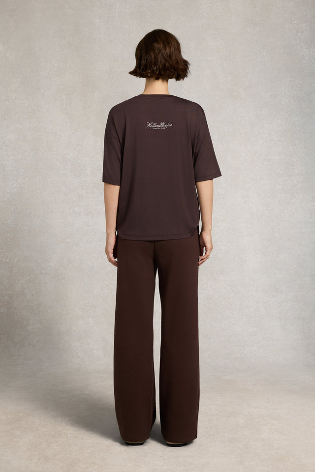 Oversized Monogram Tee (Walnut)