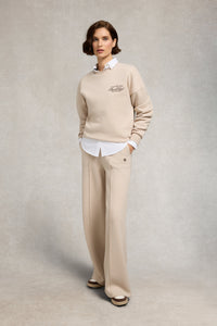 Relaxed Fit Crew Neck Sweat (Stone)